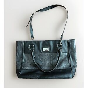 TIGNANELLO Pebble Leather Lady Q Status Satchel - Multi Grey‎ Snake Skin Purse